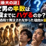 【人類最大の謎】なぜ男の半数は50歳までにハゲるのか？ 進化の過程で淘汰されなかった理由が謎すぎる のサムネイル画像